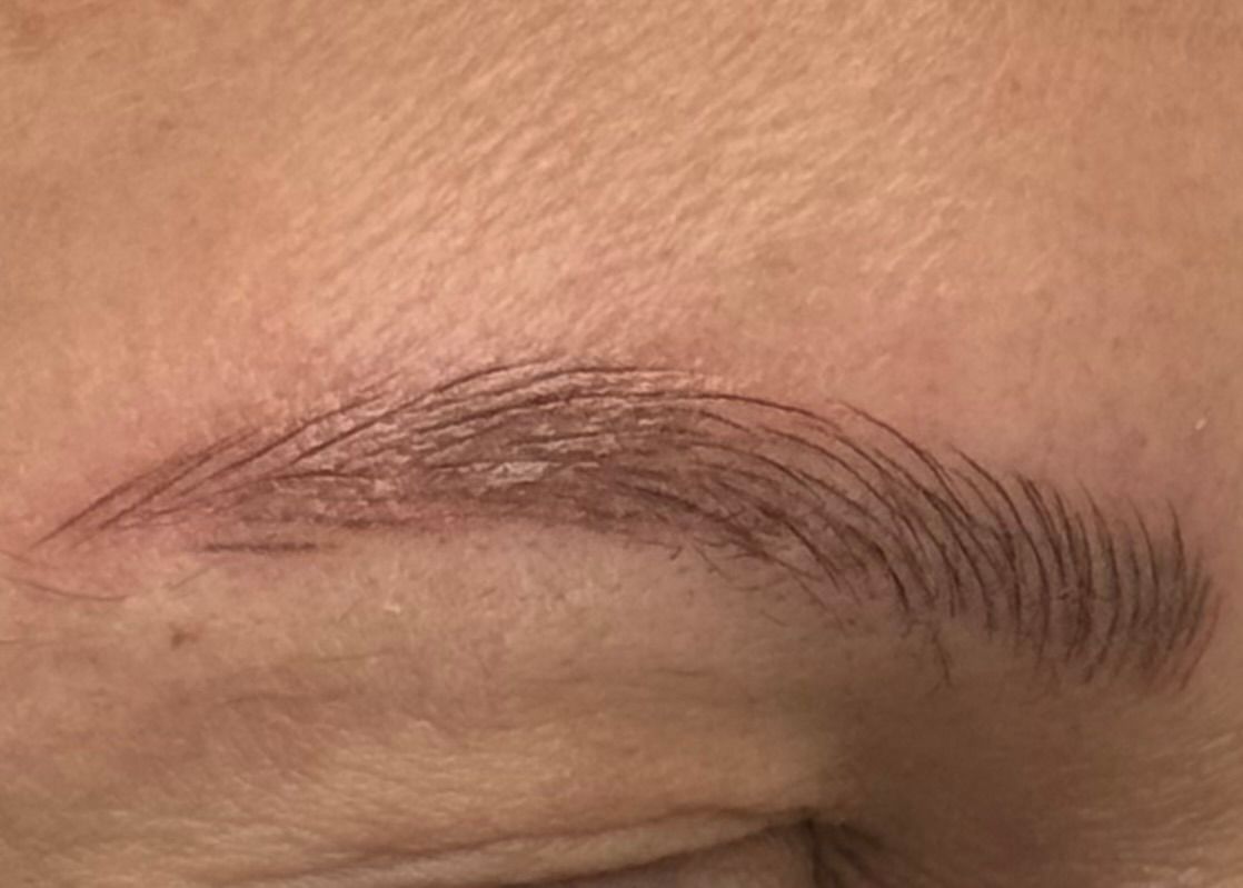 Microblading result by Anna Burns Permanent Cosmetics in Atlanta, GA